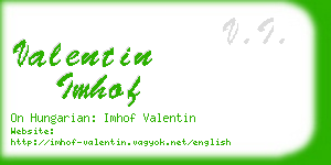 valentin imhof business card